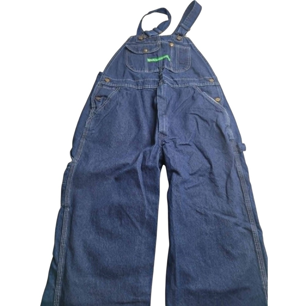 Key Imperial Blue Denim Vintage 90s Bib Overalls Men's Size 38 x 32